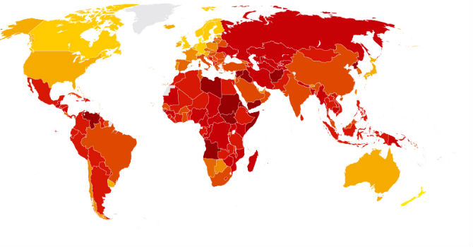 L’Italia è Terzultima In Europa. La Mappa Della Corruzione Percepita ...